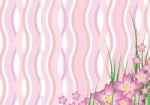 Wavy Sakura Background Stock Photo