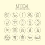 Medical Linear Icons Stock Photo