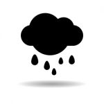 Cloud And Rain Icon  Illustration Eps10 On White Background Stock Photo