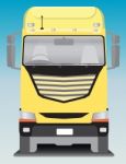 Front View Of Cargo Truck  Illustration Stock Photo