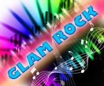 Glam Rock Indicates Sound Tracks And Harmonies Stock Photo