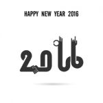 Happy New Year 2016.greeting Card Design Stock Photo