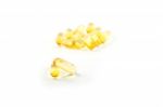 Fish Oil Capsules On White Background Stock Photo