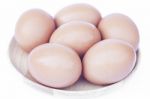 Eggs Isolated On White Background Stock Photo