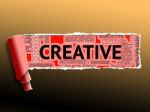 Creative Word Indicates Artistic Creation And Ideas Stock Photo