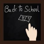 Back To School Text On Blackboard Stock Photo