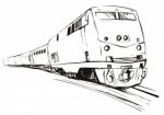 Train Sketch Style Stock Photo