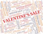 Valentine's Sale Means Valentines Day And Bargains Stock Photo