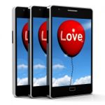 Love Balloon Shows Fondness And Affectionate Feelings Stock Photo