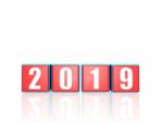 Twenty Nineteen Shows 2019 New Year Stock Photo