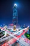 Seoul, South Korea  -  May 9 : Lotte World Mall Under Construction In Seoul, South Korea. Lotte World Mall Is Due To Open In October, 2016.photo Taken On May 9,2015 In Seoul,south Korea Stock Photo