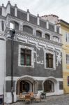 Traditional Architecture And Design In Krumlov Stock Photo