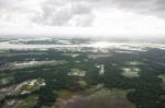 The Helicopter Shot From Dhaka, Bangladesh Stock Photo