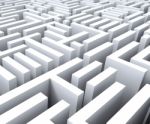 Maze Shows Challenge Or Complexity Stock Photo