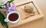 Morning Coffee Cup And Cookie Stock Photo