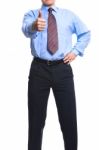 Successful Businessman Showing  Thumb Up Stock Photo