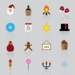 Christmas Icon Set  Illustration Stock Photo