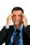 Businessman With Headache Stock Photo