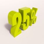 Percentage Sign, 25 Percent Stock Photo