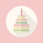 Wedding Cake Flat Icon Stock Photo