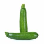 Zucchini Isolated On The White Background Stock Photo