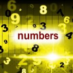 Mathematics Numbers Shows One Two Three And Calculate Stock Photo