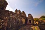 Ruins Of Phnom Bakheng Temple At Angkor Wat Complex Stock Photo