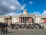 View Of The National Gallery In Trafalgar Square Stock Photo