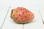 Opuntia Ficus-indica Cactus Fruit On A White Background Stock Photo