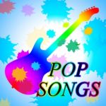 Pop Songs Indicates Sound Track And Acoustic Stock Photo