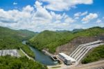 The Power Station At The Srinakarin Dam Stock Photo