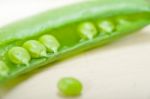 Hearthy Fresh Green Peas Stock Photo