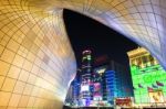 Seoul, South Korea - February 3: Dongdaemun Design Plaza Is A Modern Architecture In Seoul Designed By Zaha Hadid.photo Taken February 3,2015 In Seoul, South Korea Stock Photo