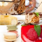 Fresh Dessert Cake Collage Stock Photo