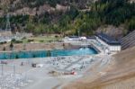 Benmore Power Station Lake Aviemore Stock Photo