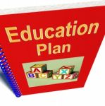 Education Plan Book Stock Photo