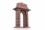 3d Design Of India Gate With Word India Stock Photo