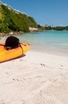 Kayak On Beach Stock Photo