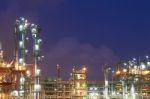 Chemical Factory At Evening Stock Photo