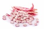 Borlotti Beans Stock Photo