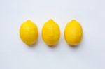 Fresh Lemon On A White Background Stock Photo