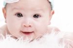 Asian Laughing Baby Stock Photo