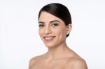 Beautiful Woman With Bare Shoulders Stock Photo