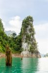 Beautiful Island And Green Lake ( Guilin Of Thailand ) Stock Photo