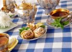 Rosettes From Apples And Dough Stock Photo