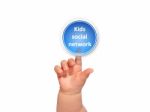 Kids Social Networks Stock Photo