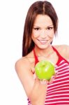 Woman And Fruit Stock Photo