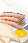 Traditional German Wurstel Sausages Stock Photo