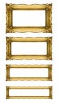 Collection Of Gold Picture Frames Stock Photo