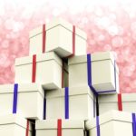 Giftboxes With Bokeh Backdrop Stock Photo